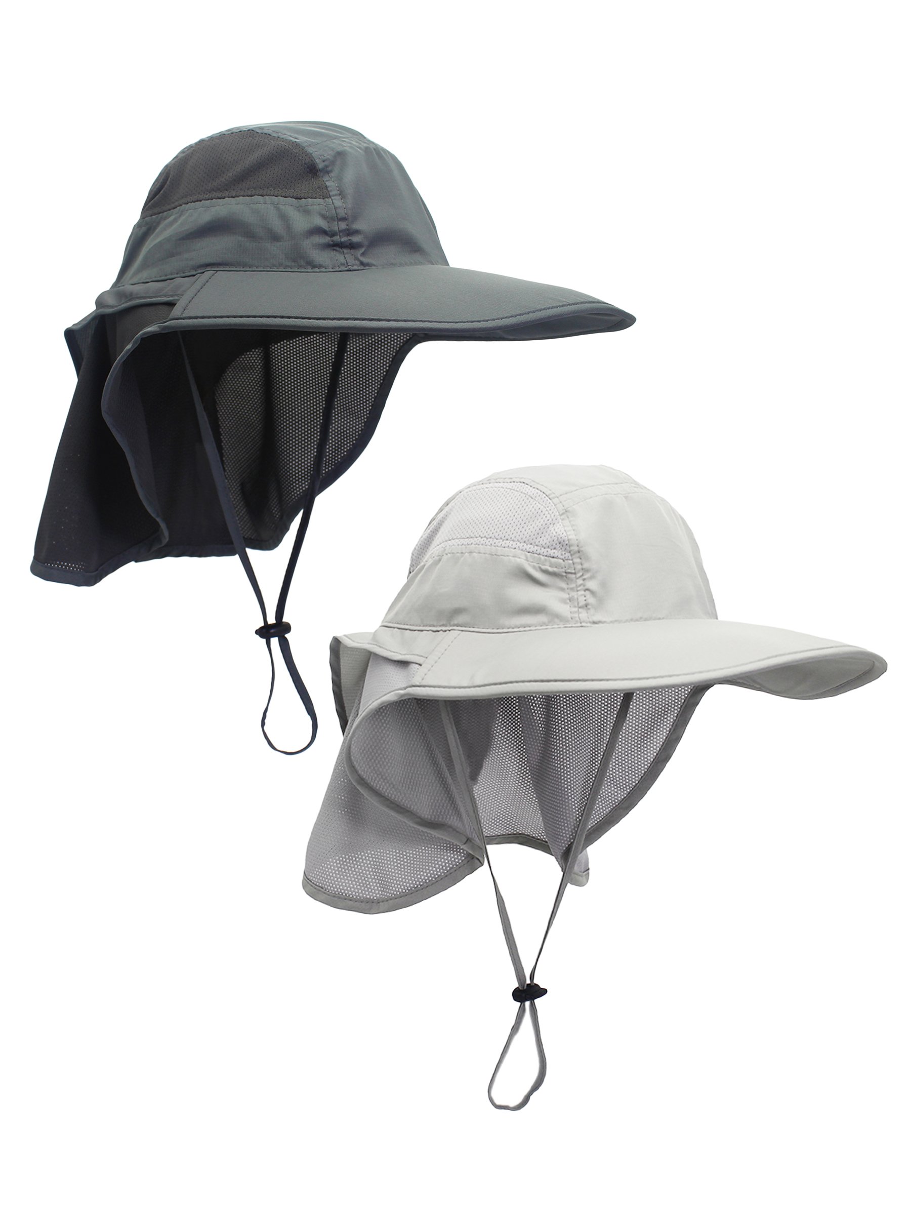 WANYING Unisex Gorra de Safari con Extra Largo Protector de Nuca 12cm Gran Borde para Actividades al Aire Libre Sol Protección UV