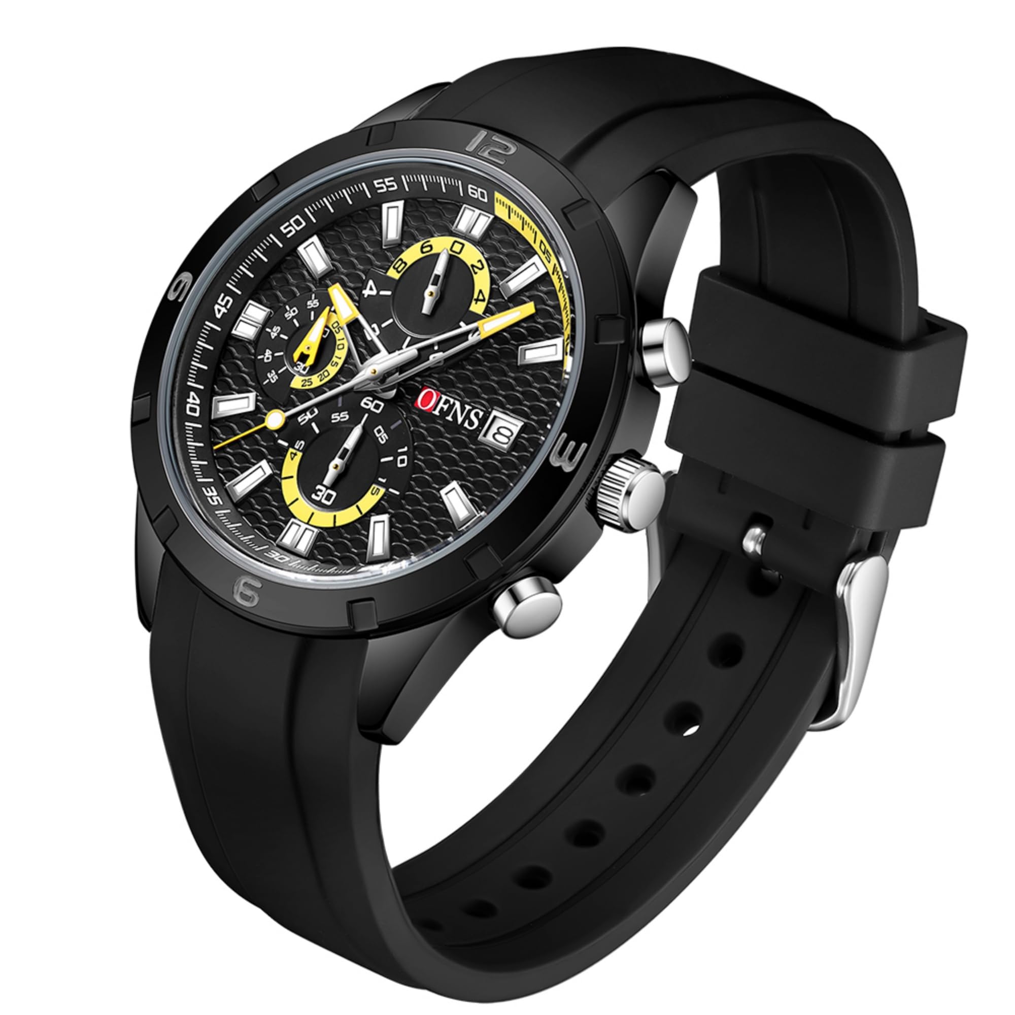 OFNS Orologio analogico al quarzo da uomo, orologio da polso da uomo, impermeabile, alla moda, sportivo, idea regalo