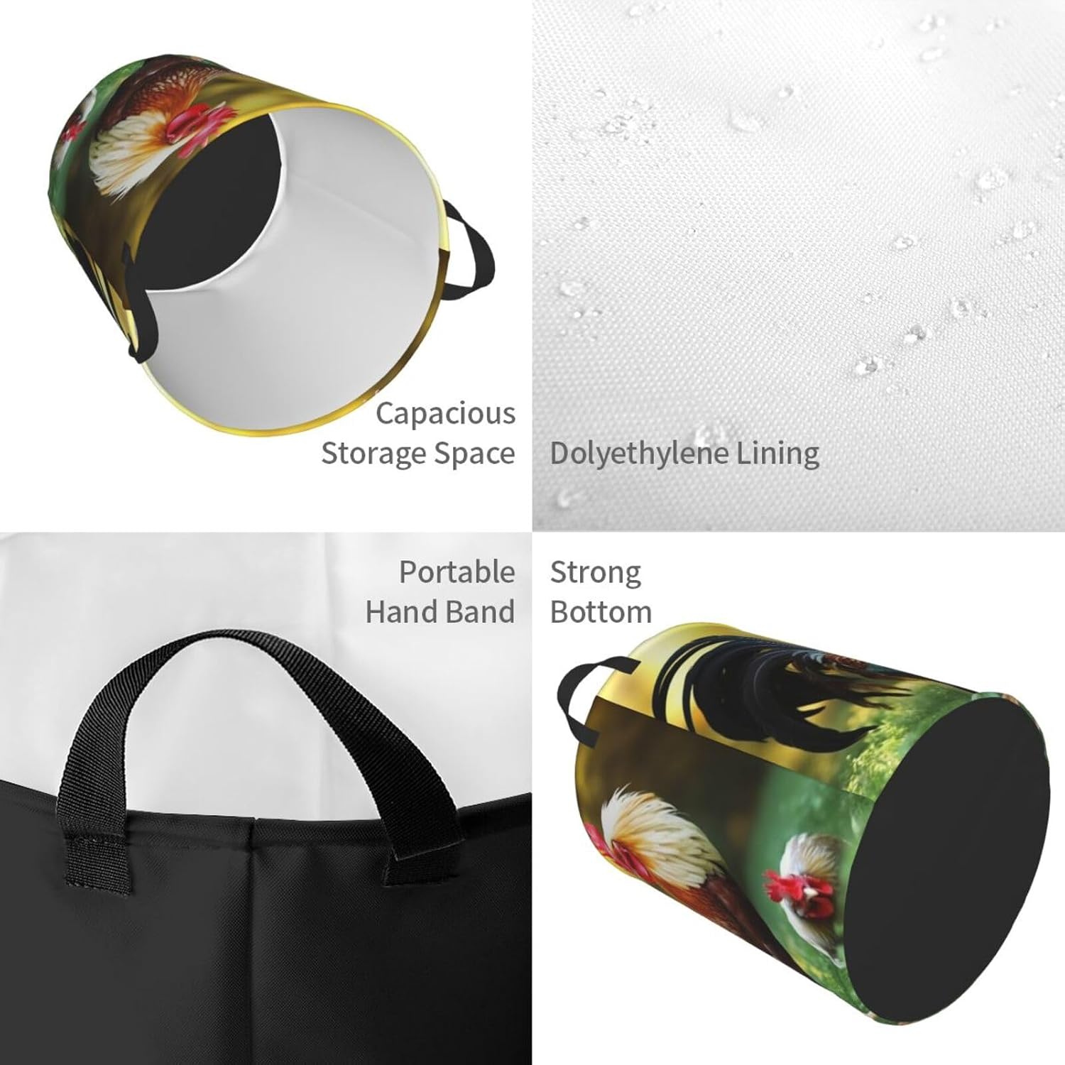 Laundry Basket With Handles Foldable Laundry Hamper Dirty Clothes Basket image 3