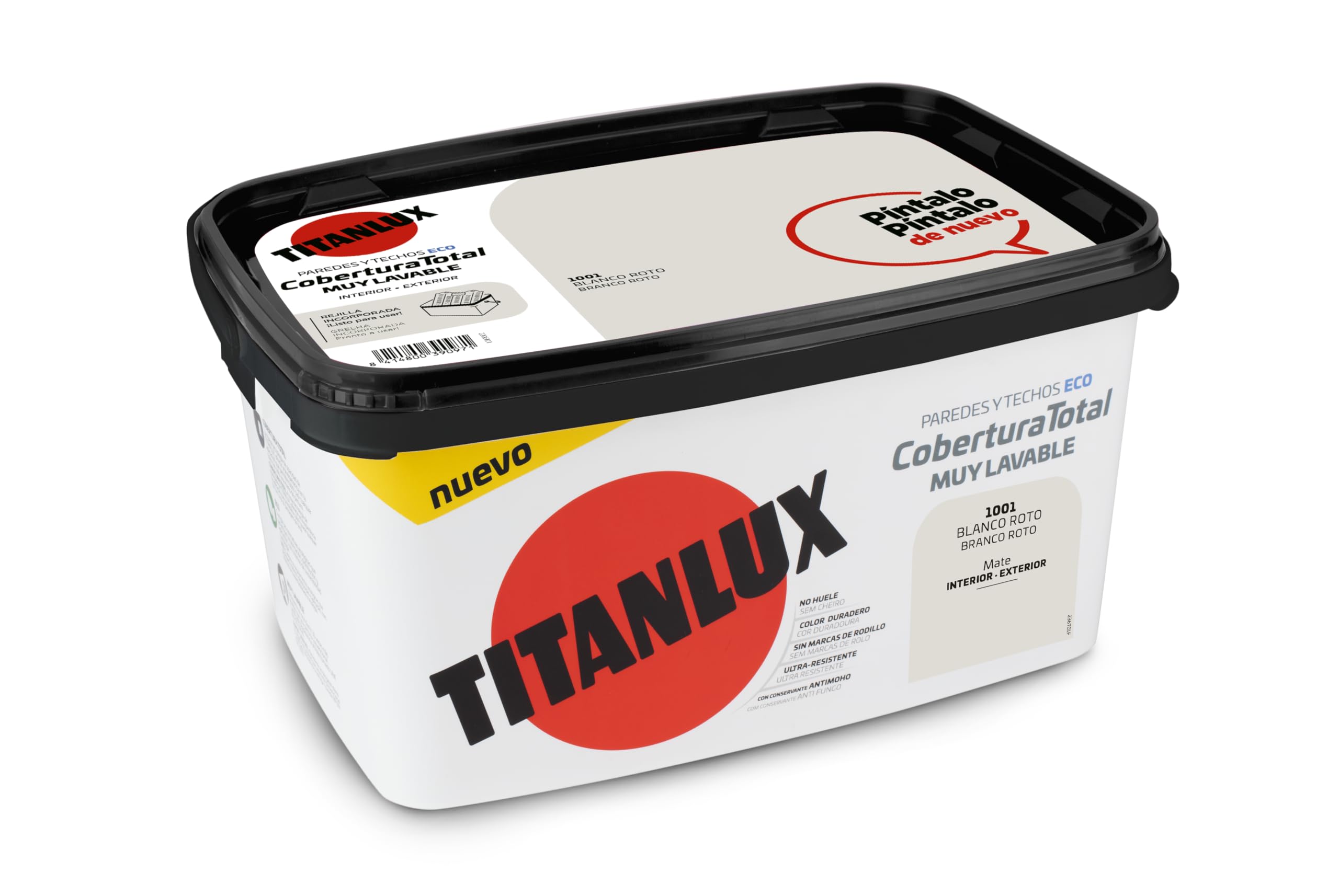 Titanlux Cobertura Total pintura para paredes Blanco Roto 4L