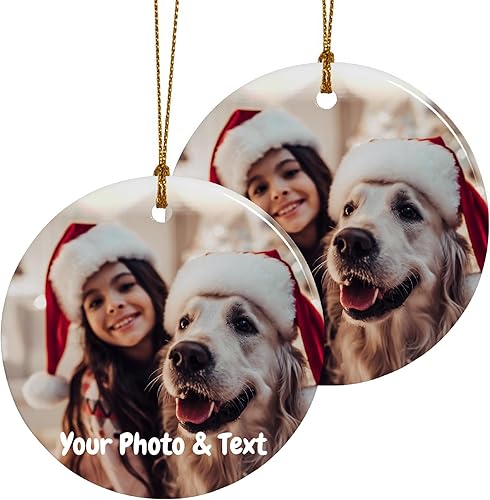 Adornos de Navidad personalizados, adorno con foto personalizada, nuestro primer árbol de Navidad colgante 2023, decoración regalo para Navidad