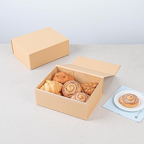 Miniatura 3 de Restaurantware Cajas de regalo magnéticas de 10.5 x 8 x 4 pulgadas, 10 cajas de regalo plegables resistentes – para propuestas de padrino y dama de