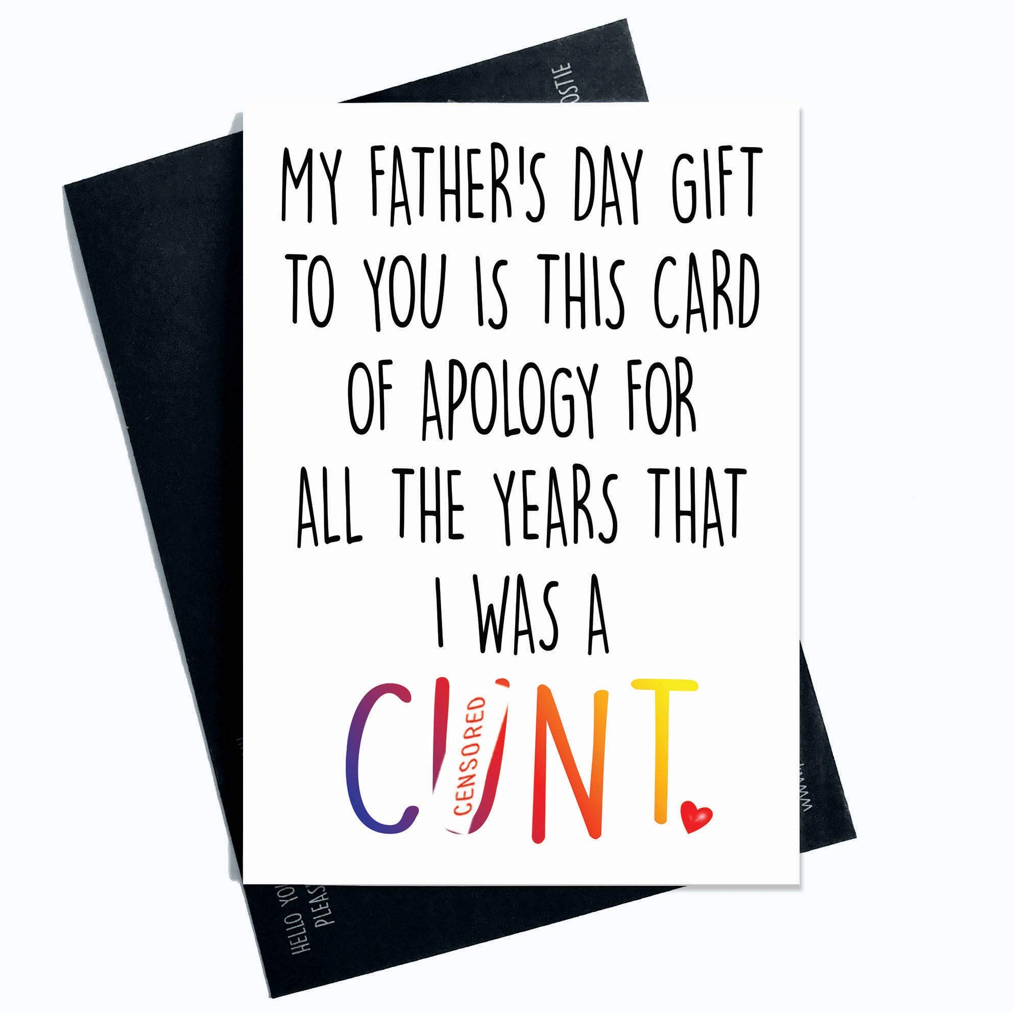 Funny Father's Day Card, Funny Card for Dad, Happy Father's Day Card, Swearing Card, Jokes, Dad, Funny, Humour C*nt Card Laughs Banter PC107