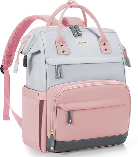 Miniatura 23 de LOVEVOOK - Mochila para laptop para mujer, mochila de trabajo de 17 pulgadas, con puerto USB, bolso de mano grande para doctoras, enfermeras y verde