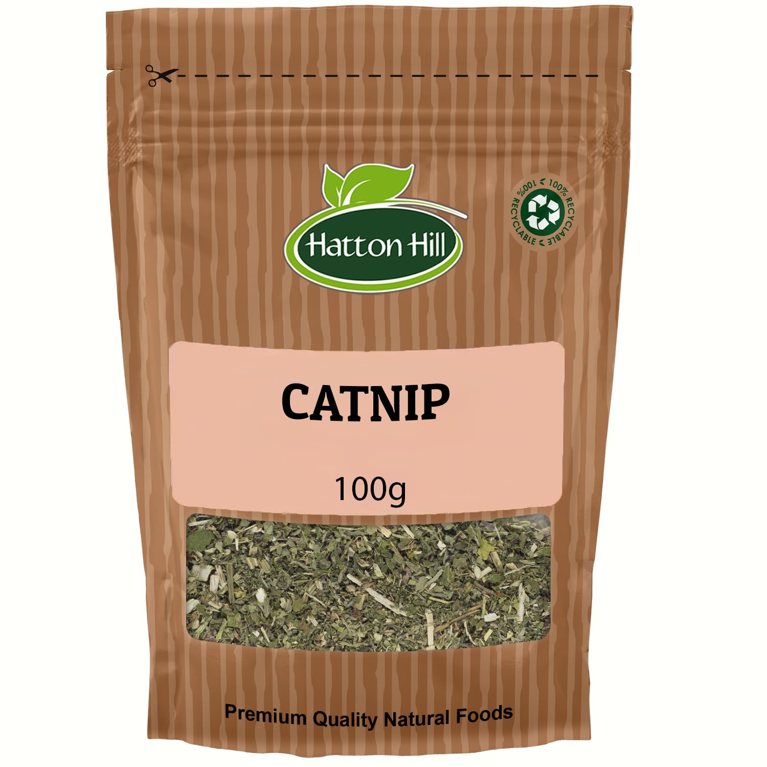 Extra Strong Catnip Herb 100g - Premium Natural Catnip for Cats - Long Lasting & Potent - by Hatton Hill