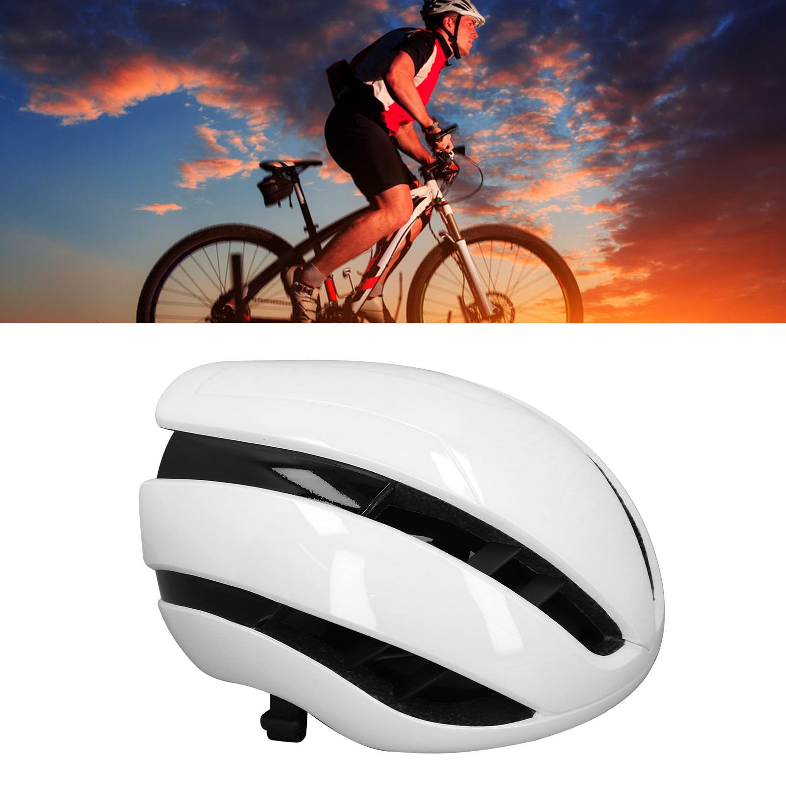 Casco de Ciclismo de Carretera, Equipo de Seguridad para Bicicleta de Carretera, Ligero, Transpirable, de 58cm a 60cm, Ajustable para Mujeres y Hombres
