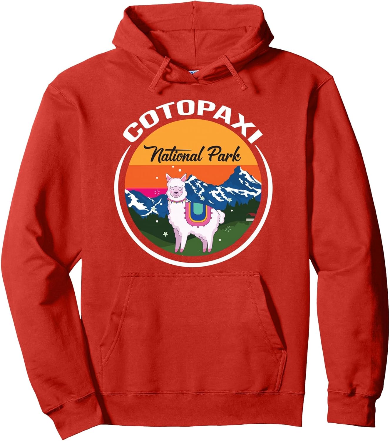 Cotopaxi Souvenir National Park Ecuador Llama Nature Hiking Pullover Hoodie