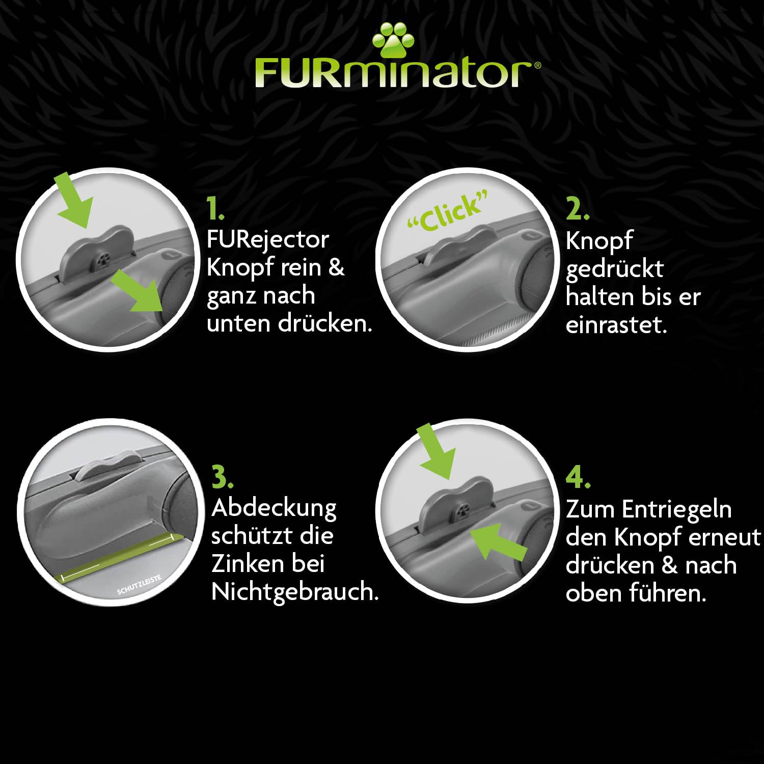Furminator deShedding-Tool Hund Größe L Kurzhaar - Hundebürste für große Hunde zur Entfernung der Unterwolle