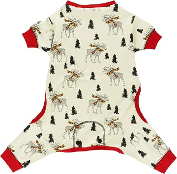LazyOne Flapjacks, One-Piece Dog Sweater, Matching Family Pajamas for Dogs, Moosletoe, Holiday, Moose Small