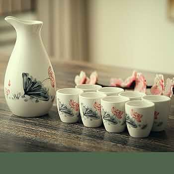 徳利　ぐい呑み　1セット Amazon.co.jp: 酒器 おちょこ 酒盃 徳利1個 ぐい呑み8個セット