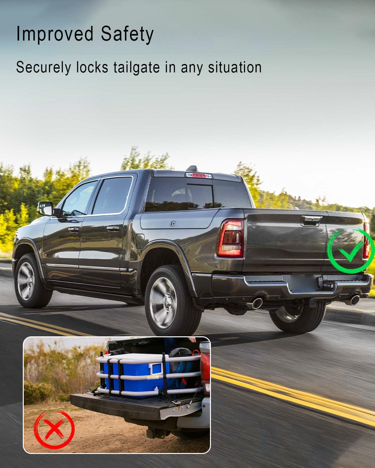 68093354AD Tailgate Lock Latch Actuator Fit for Ram 1500 2013-2020 Ram 2500 Ram 3500 2019-2024 Ram 1500 Classic 2019-2022 Replace 68093354AA 68093354AB 68093354AC