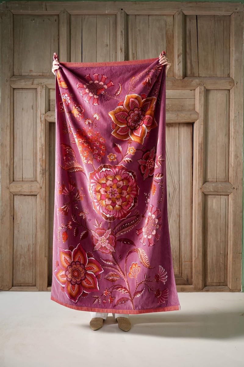 Pip Studio Viva la Vida - Toalla de baño (100 x 180 cm), color morado
