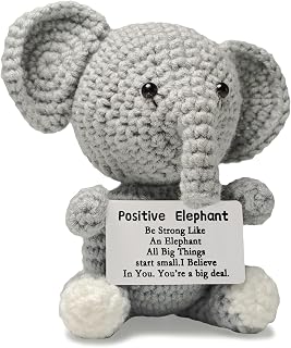 Positive Crochet Elephant Decor Gifts for Women Christmas Birthday Gift