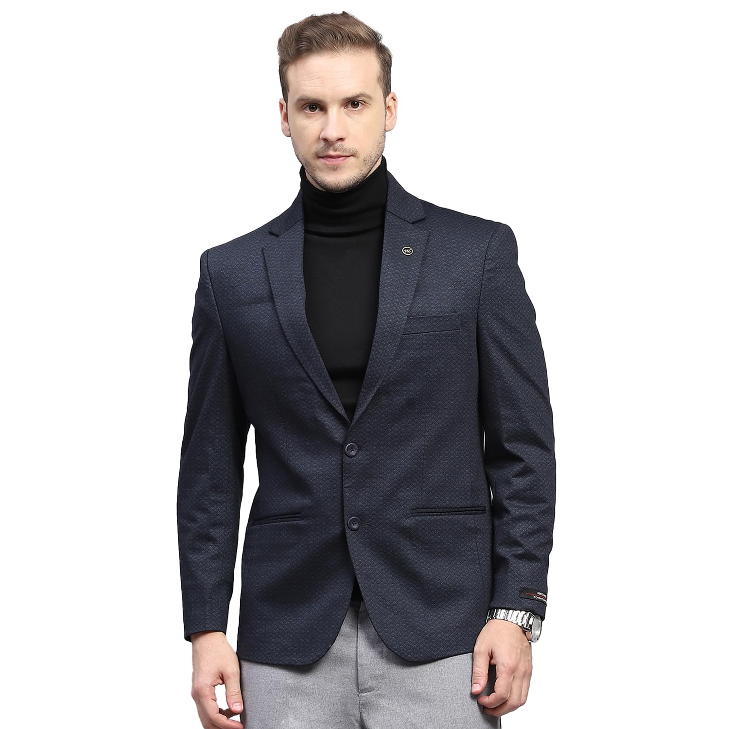 Mens Self Design V Neck Full Sleeve Coat (223021019)-image-21