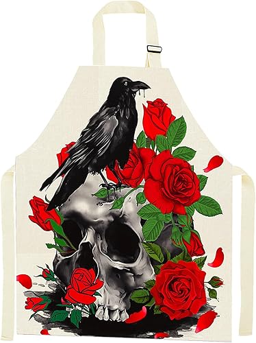 Women Apron, Adjustable Kitchen Chef Cooking Cute Apron Gift for Mom Wife Grandma Mother Christmas Halloween Birthday