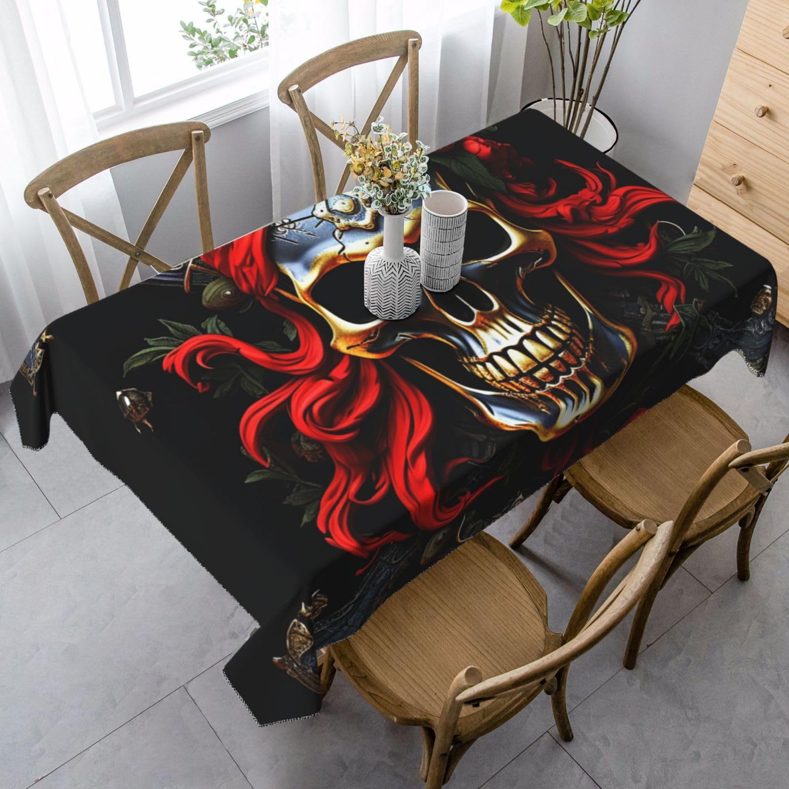Nappe en tissu décoratif rectangulaire 89x140 cm infroissable pirate
