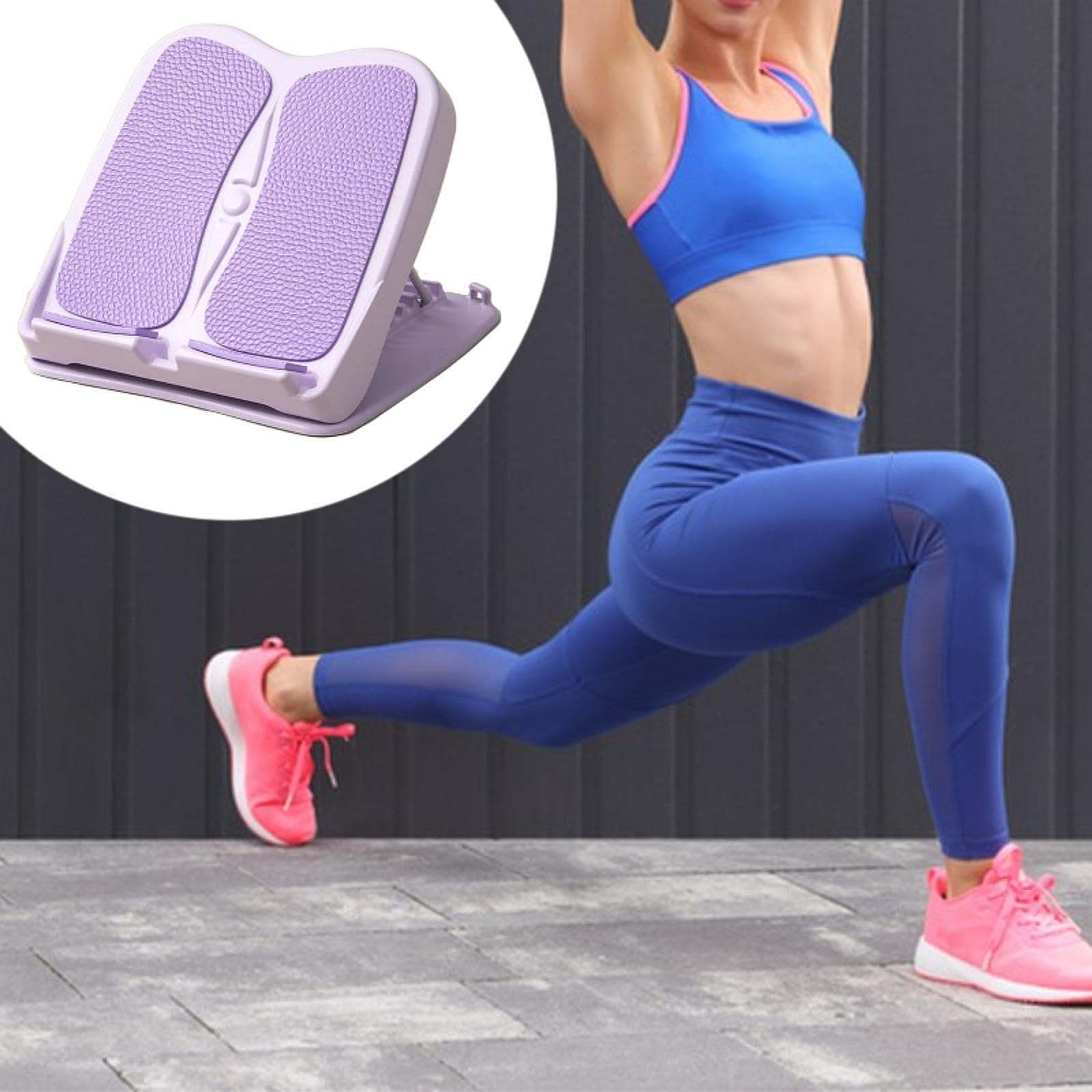 kowaku Slant Board for Calf Stretching Calf Stretcher Non Slip Ankle Exercise Multifunctional Slant Board Adjustable for Heel Squats, Violet