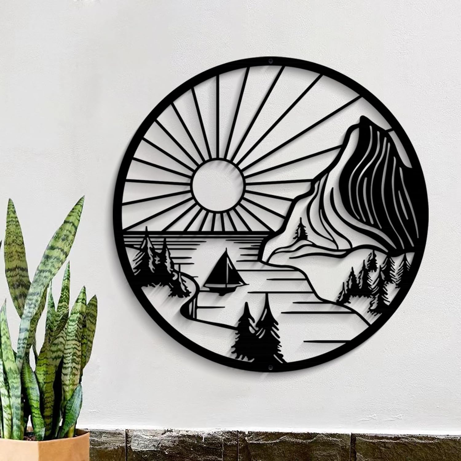 Amazon.com: DUOOLN Mountain Scene Metal Wall Decor, 11