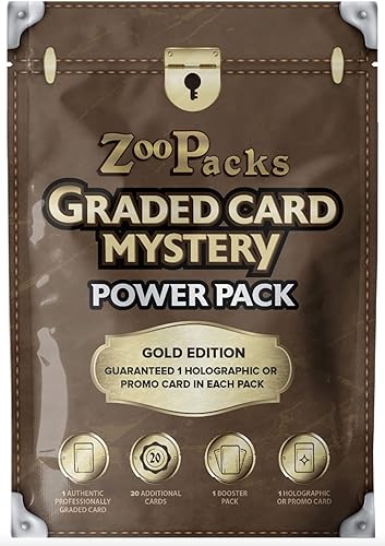 ZooPacks MetaZoo Graded Card Mystery Power Pack - Edición dorada - Serie 1 - Cada caja contiene 1 tarjeta MetaZoo graduada + 20 tarjetas adicionales