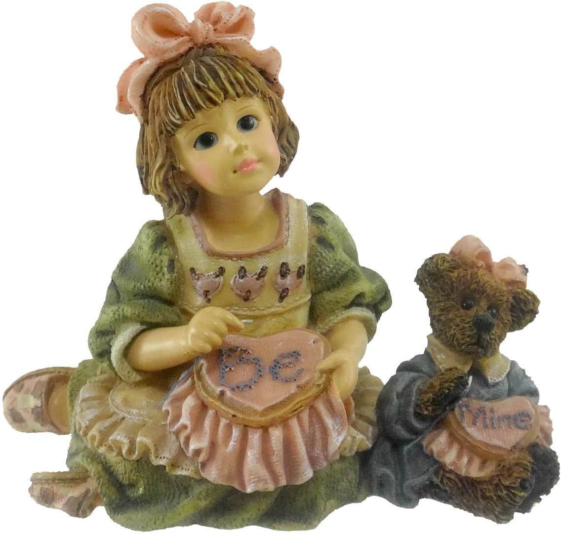 Boyds Bears Resin Alyssa W/ Caroline A Stitch In Time Dollstone Cross Stitch - Resin 3.25 IN