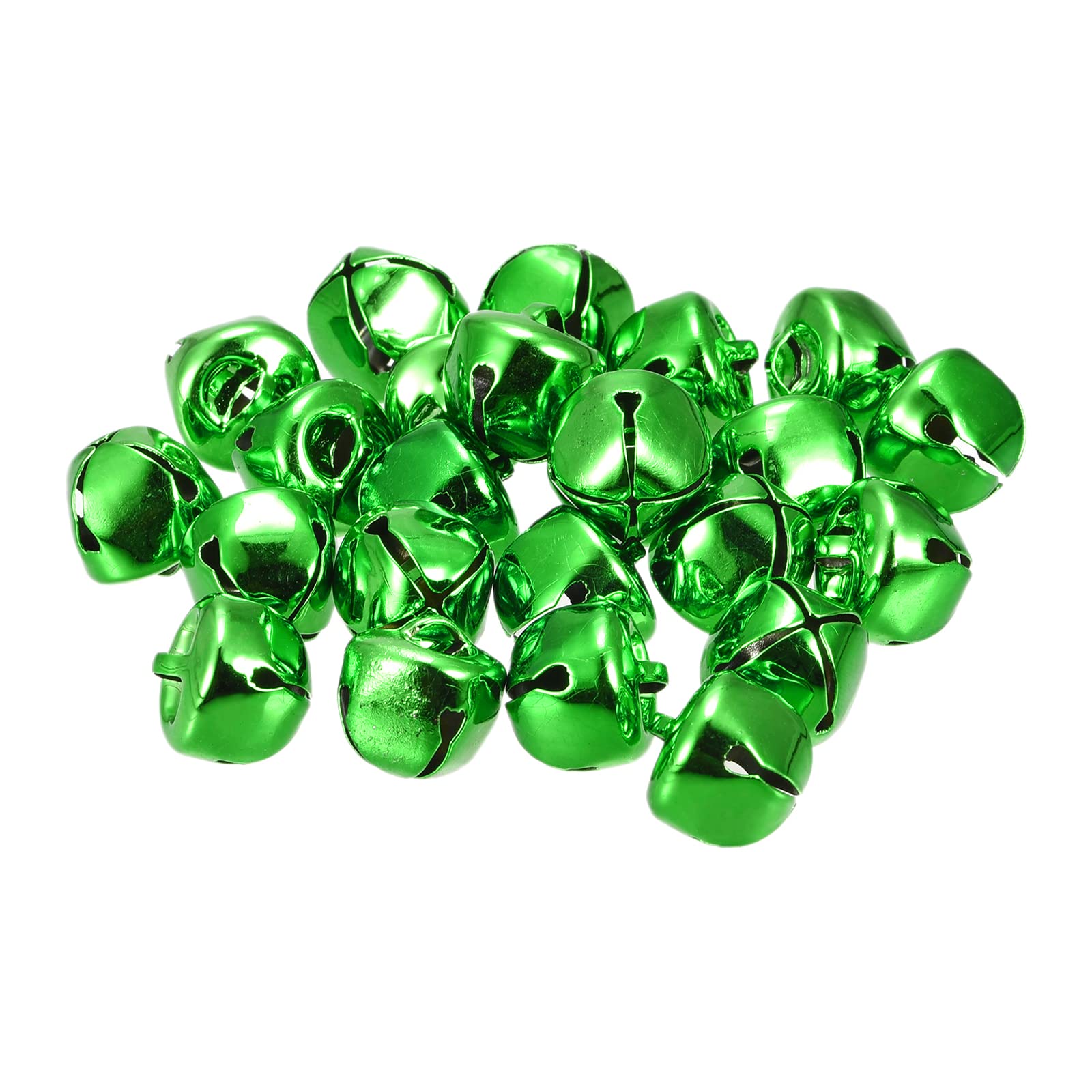 sourcing map Jingle Bells, 1/2"(12mm) 48pcs Small Bells for Crafts DIY Christmas, Holiday Decoration, Musical Party, Home, Festival, Wedding, Green