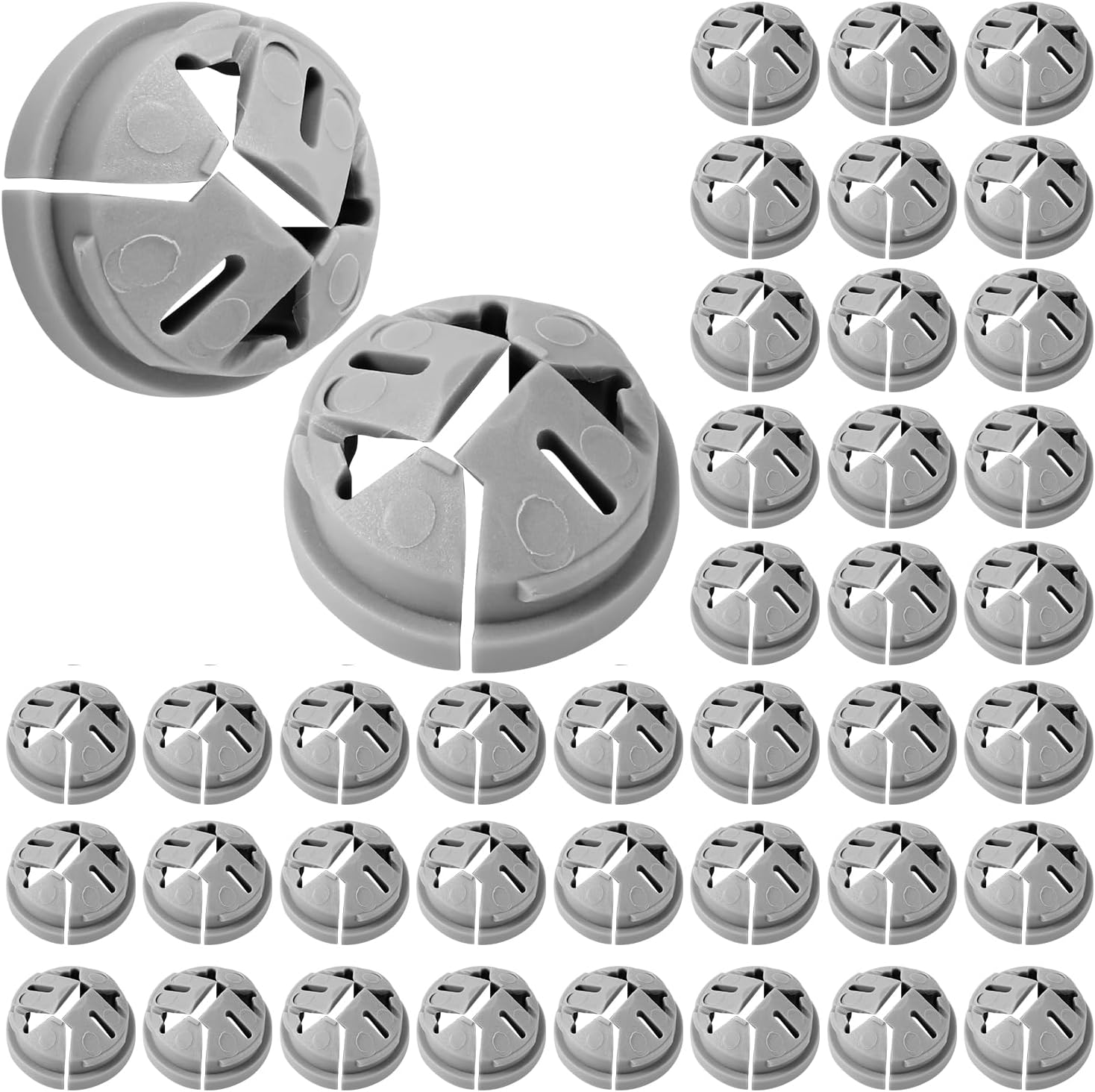 50pcs Pushin Cable Connectors, 3/8 Inch Trade Size NonMetallic Push