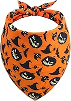 Vista 1 de Pañuelo de Halloween para perro - 1 paquete, bufanda reversible triangular premium duradera para perro, babero ajustable para cachorro para niña