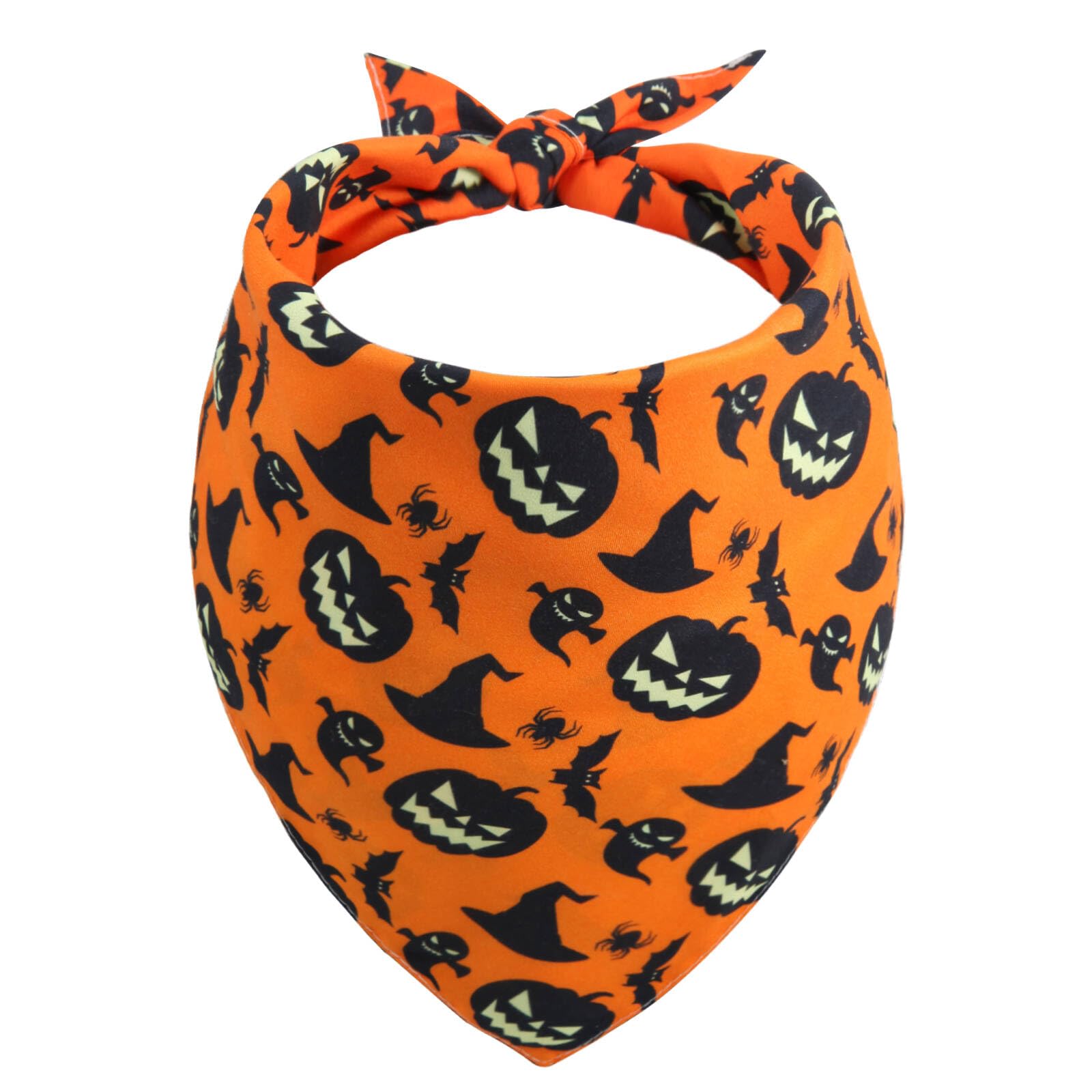 Halloween Dog Bandana XLarge -1 Pack, Premium Durable Triangle Reversible Dog Scarf, Adjustable Puppy Bandana Bib Handkerchief for Girl or Boy Large