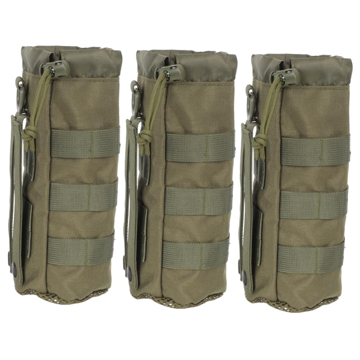 ifundom 3 Stück Tasche Für Wasserflaschen Träger Körper Tasche Für Trinkflaschen Halter Isoliert Sport Wandern Tragen Wasserflaschenschlinge Wasserflaschen-Organizer Armeegrün Nylon