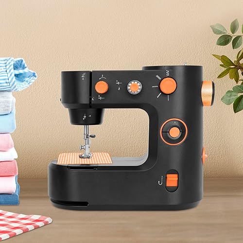 Miniatura 6 de Mini máquina de coser portátil de doble velocidad para principiantes, kit de máquinas de coser eléctricas con luz y kit de accesorios de costura