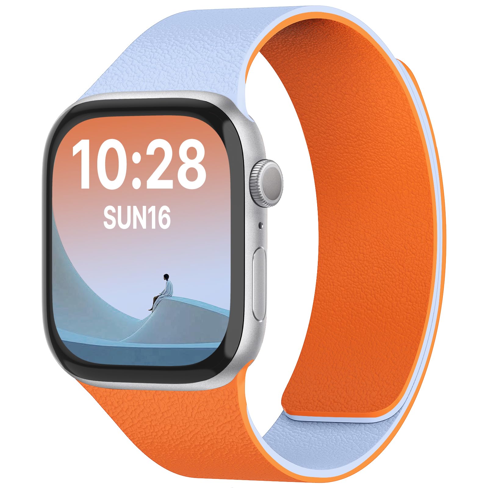 Fullmosa Sport Silicone Bands for Apple Watch 49mm 46mm 45mm 44mm 42mm, Fashion Magnetic with Lychee iWatch Band for Apple Watch Ultra3/2/1 SE3/2/1 Series 11 10 9 8 7 6 5 4 3 2 1-image-44
