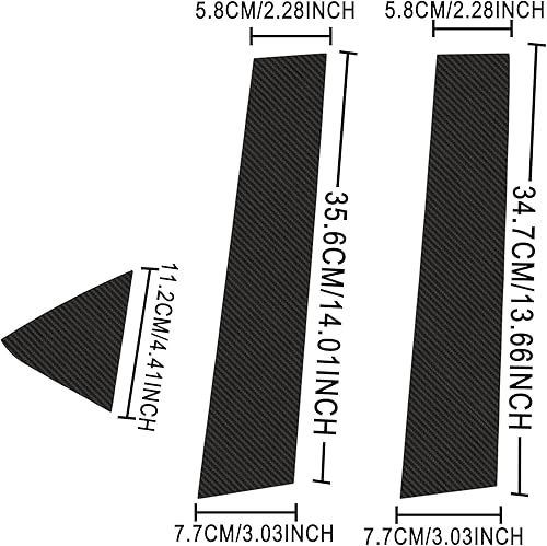 Miniatura 7 de TOMALL Calcomanías de vinilo para poste de ventana de automóvil compatibles con Dodge Charger 2006-2010, calcomanías de columna de ventana de fibra