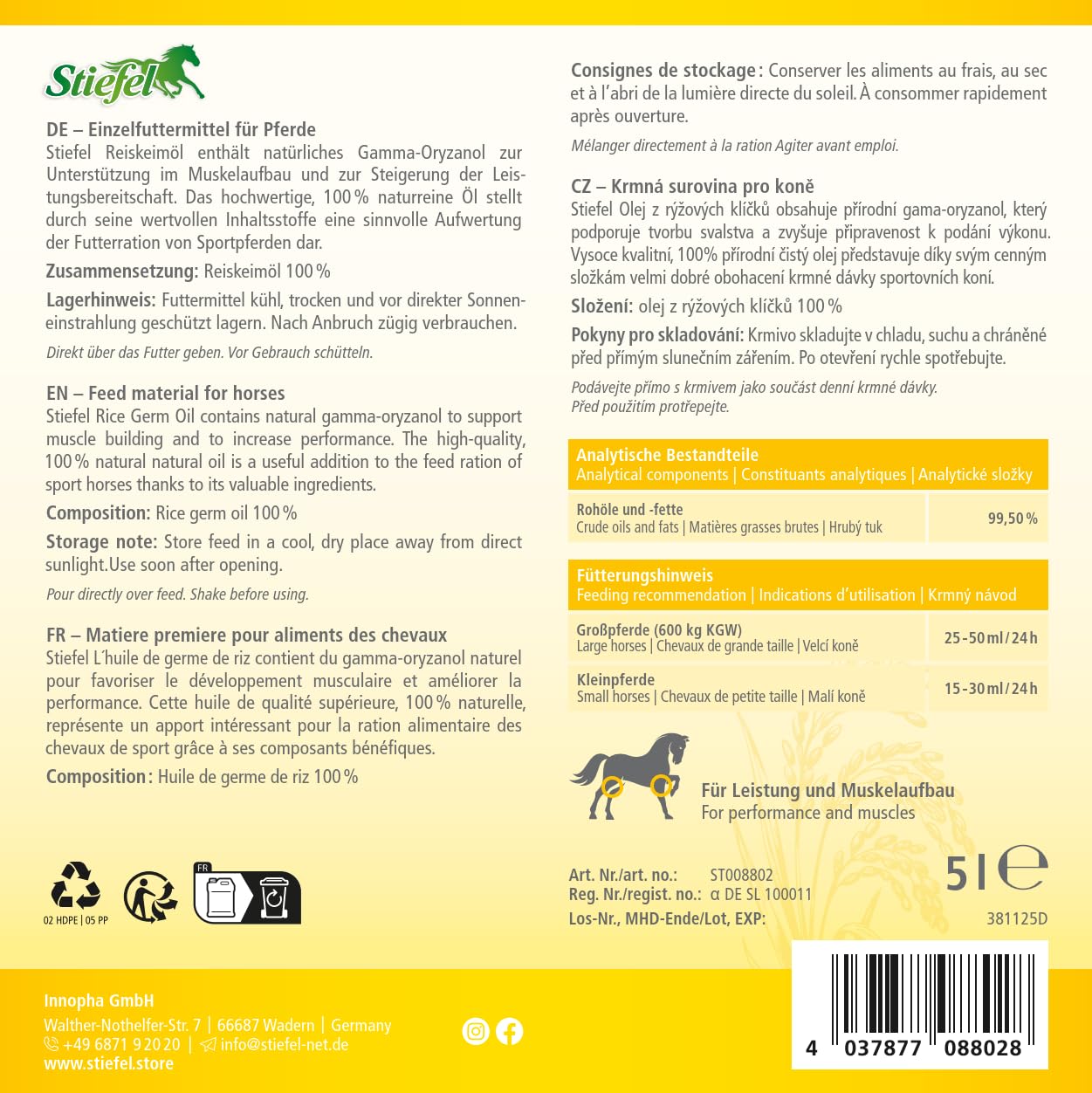 Stiefel Rice Germ Oil 5 l