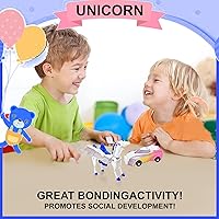 Vista 5 de Juguete de Coches Transformadores de Colisión de Unicornio, Coches Magnéticos 2 en 1 que se Transforman por Colisión en Juguete de Unicornio