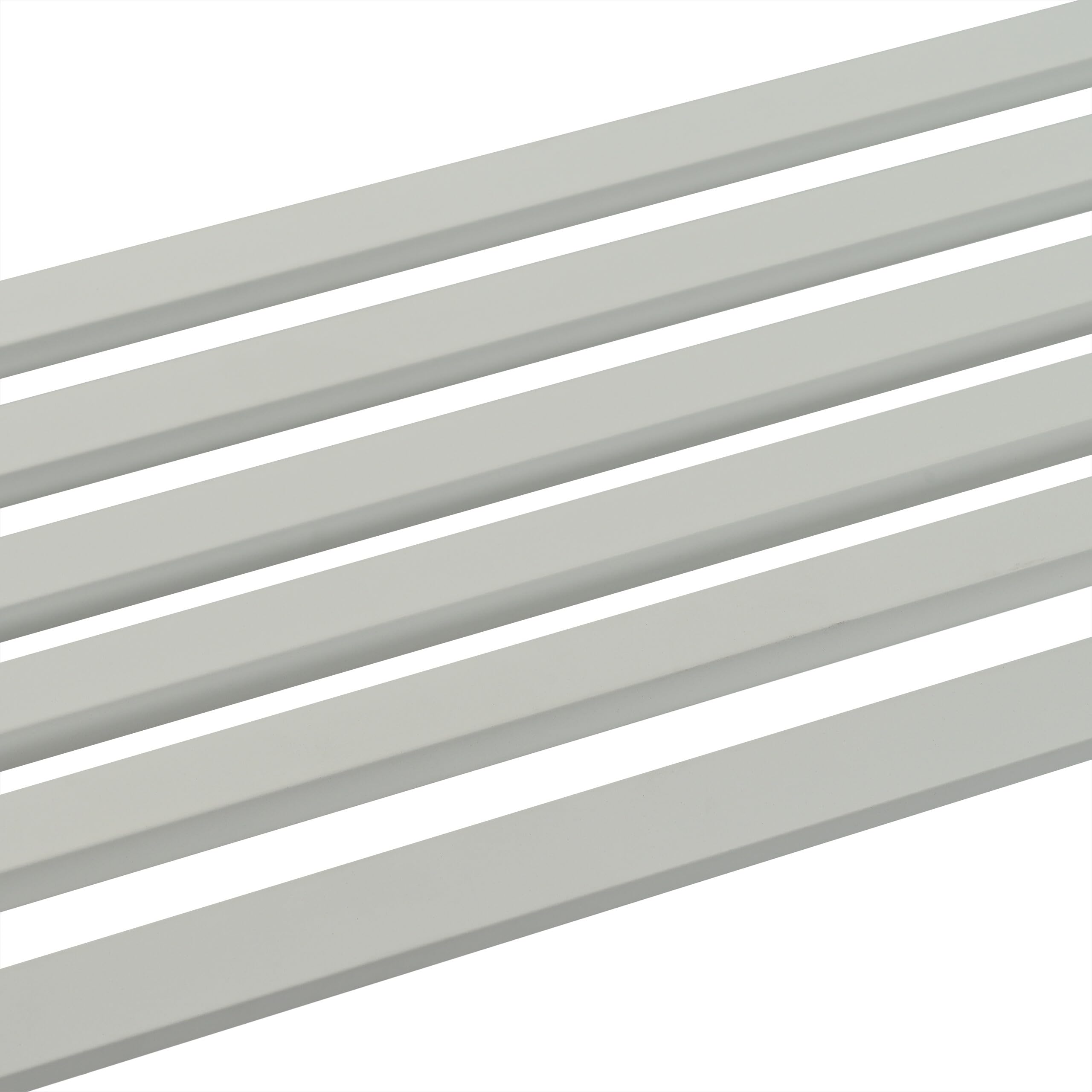 Relaxdays Banc de Jardin 2 Places en Acier, terrasse, Balcon, Blanc, 82 x 127,5 x 59,5 cm