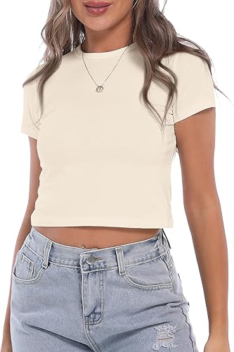 KEEVICI Camisetas de algodón de manga corta con estampado de vaca y fresa para niña