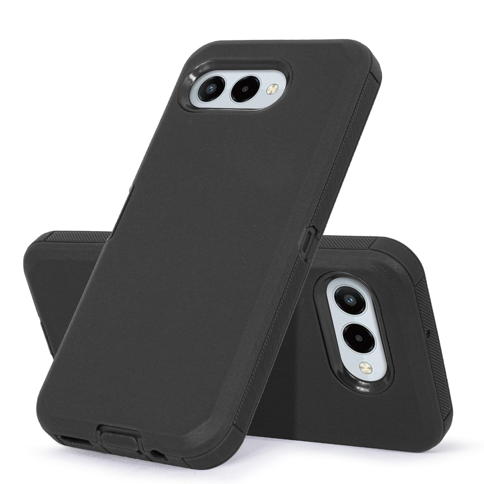 Custodia robusta compatibile con REVVL 8 con fondina con clip per cintura e protezione schermo integrata, resistente copertura antiurto integrale (nero)