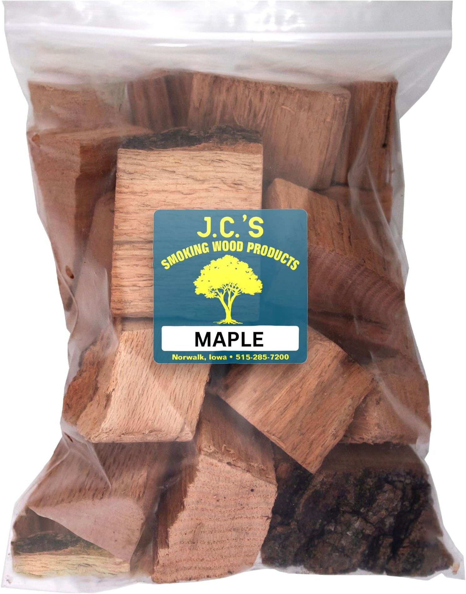 J.C.'s Smoking Wood Chunks - Gallon Sized Bag - Maple