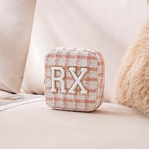 Miniatura 3 de Bolsa de cosméticos personalizada de nailon Rx, bonita bolsa de felpilla con cremallera, bolsa de vitaminas de viaje para maquillaje preparado para