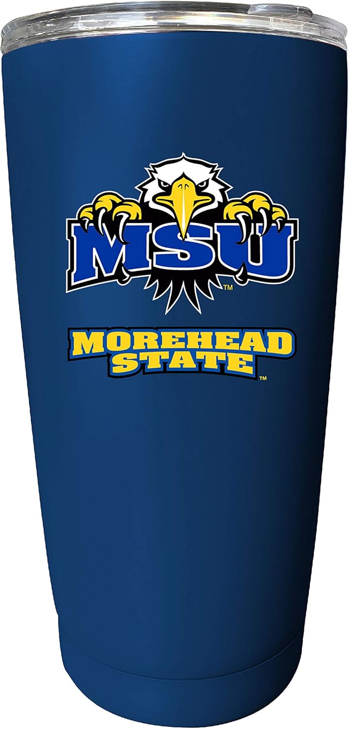 Morehead State University 16 oz Insulated Stainless Steel Tumbler Straight - Navy. Officially Licensed Collegiate Product