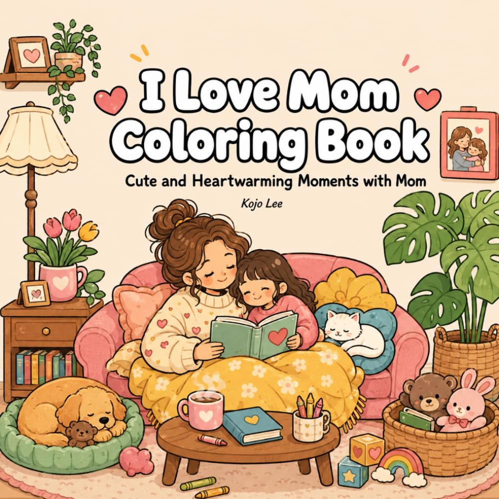 I Love Mom Coloring Book: Cute and Heartwarming Moments with Mom