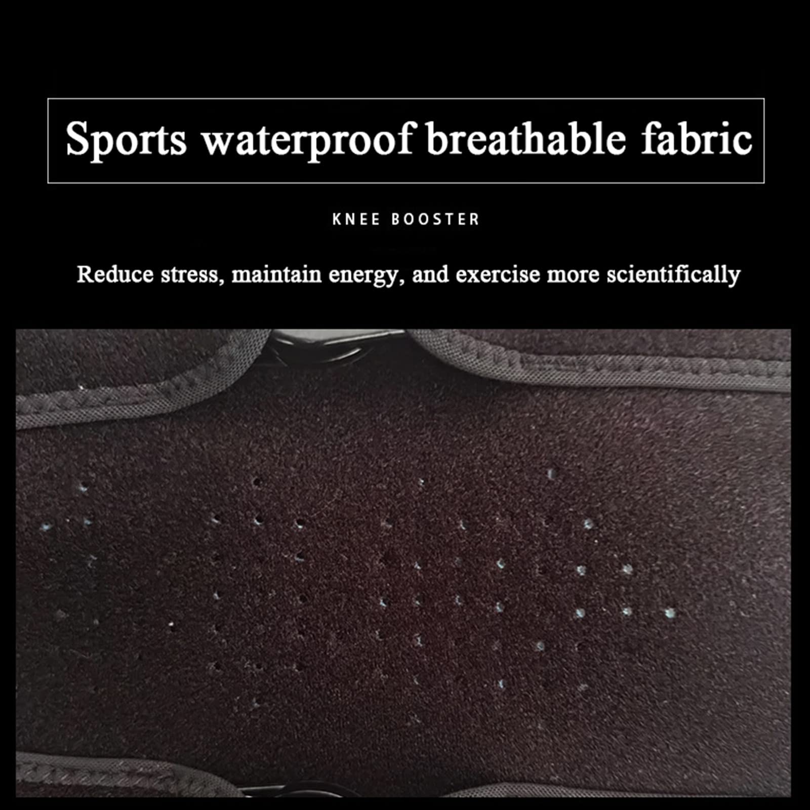 Kniebandage mit seitlichen Stabilisatoren für Knieschmerzen, Knie-Booster, verstellbare Dekompressions-Kniestützen für Treppensteigen, Bergsteigen, Sport und schwere Arbeitshandhabung (2er-Pack),Black