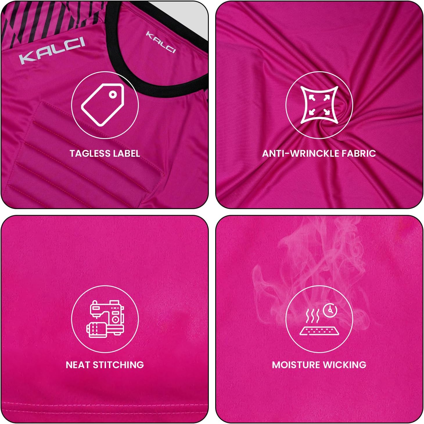 Kalci Soccer Goalie Shirt, Padded Goalkeeper Jersey, Youth/Adult & Kids Sizes, Long Sleeve Football Padded Shirt Mens - Image 7