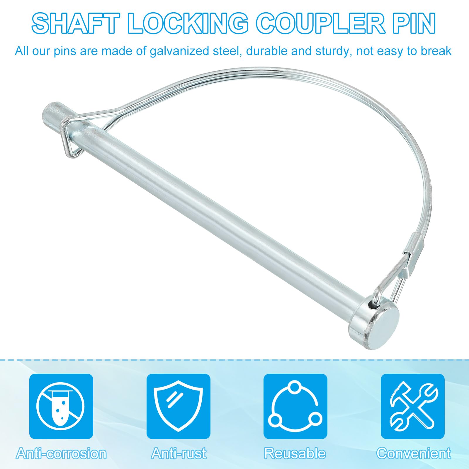 PATIKIL Trailer Coupler Pin 5/16x4-3/4x4.02"(D*L*IW) - Image 4
