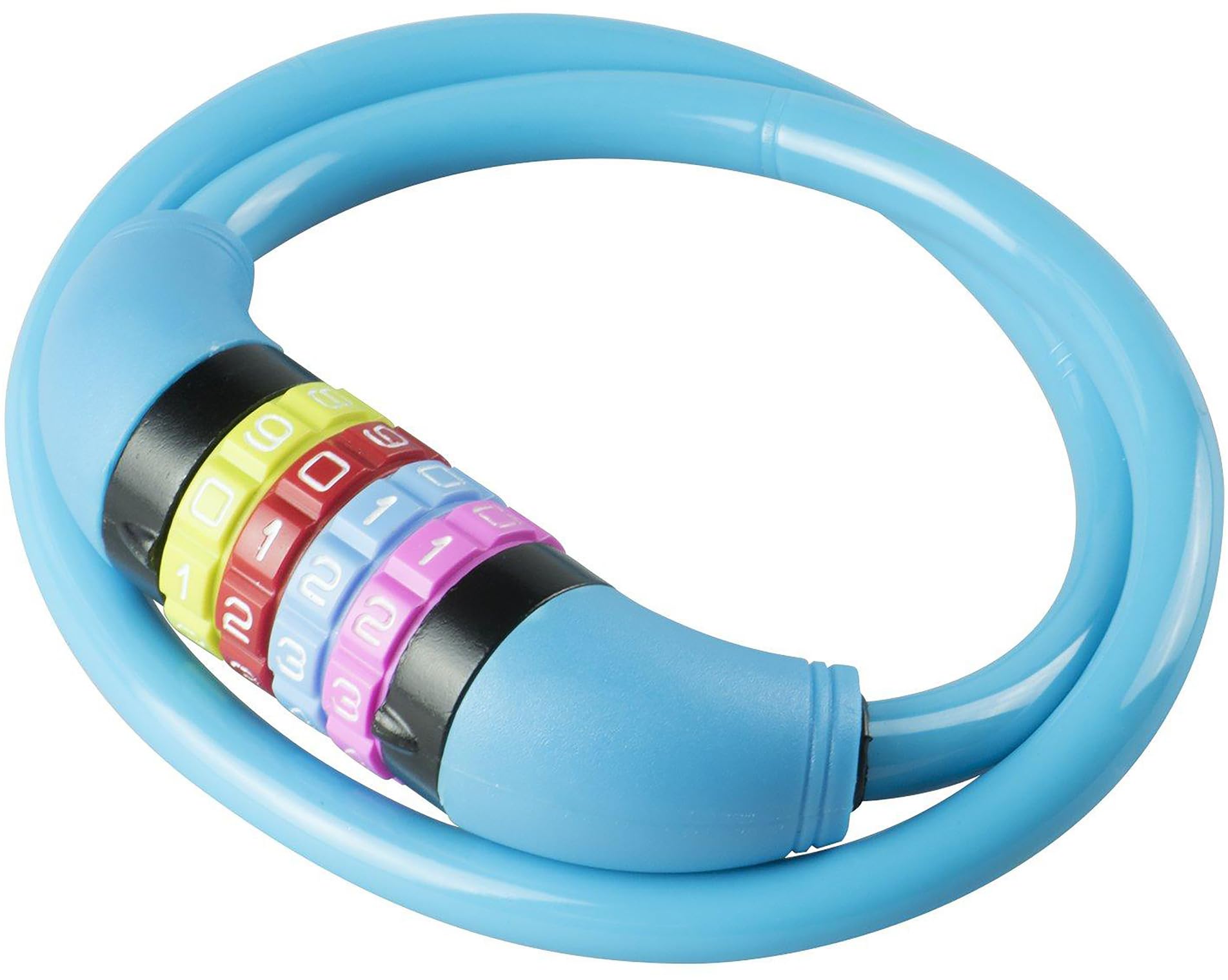 Burg Wächter Lucchetto da Bici per Bambini con Combinazione Numerica, 210 C 65 Kids, Acciaio, Blu