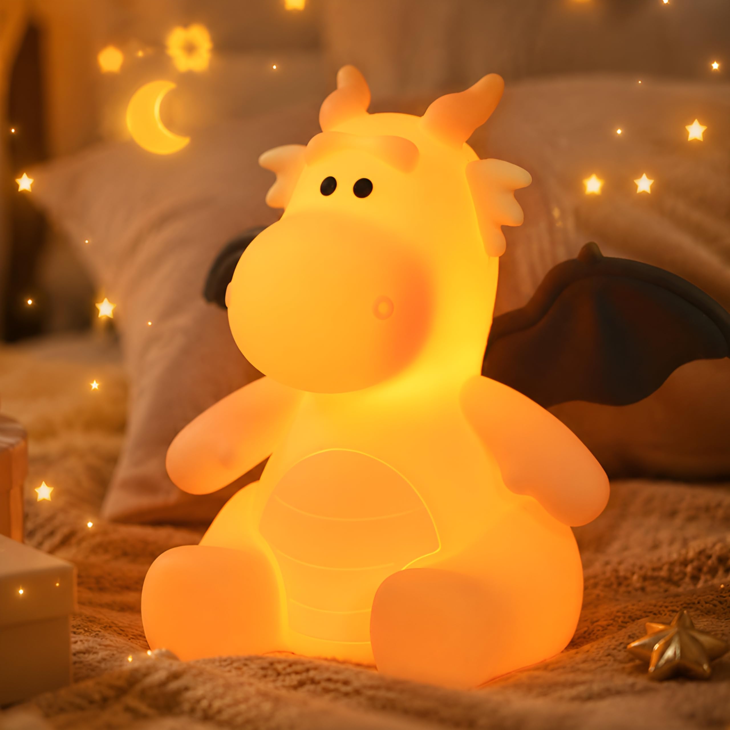 Gemmac Dragon Night Light for Kids Gift,Silicone Cute Dragon Lamp for Decor