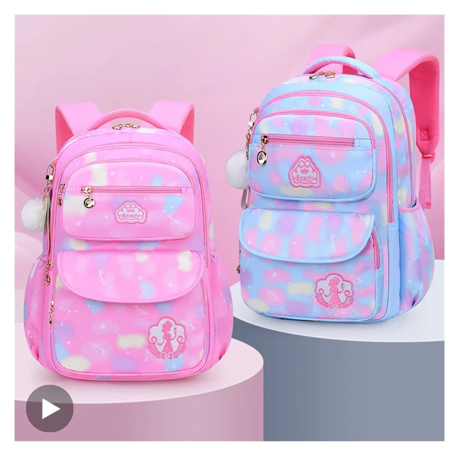 Pengchang Mochila Mochila Escolar Clase Mochila Escolar for Adolescentes Niños Niña Impermeable Niño Niño Rosa Lindo Jardín de Infantes