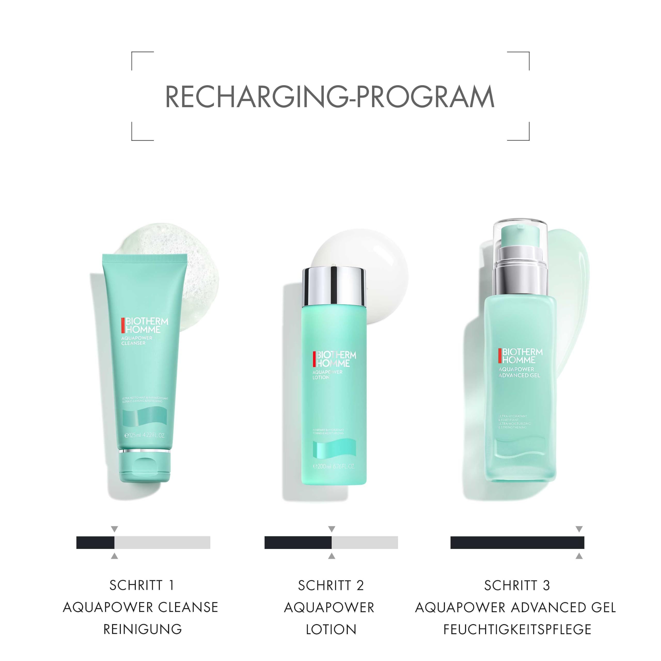 Biotherm Homme Aquapower Lotion, feuchtigkeitsspendende Aftershave-Lotion für Männer, für erfrischte Haut ohne Rötungen, mit Biotech Plankton und Oligosacchariden, 200 ml
