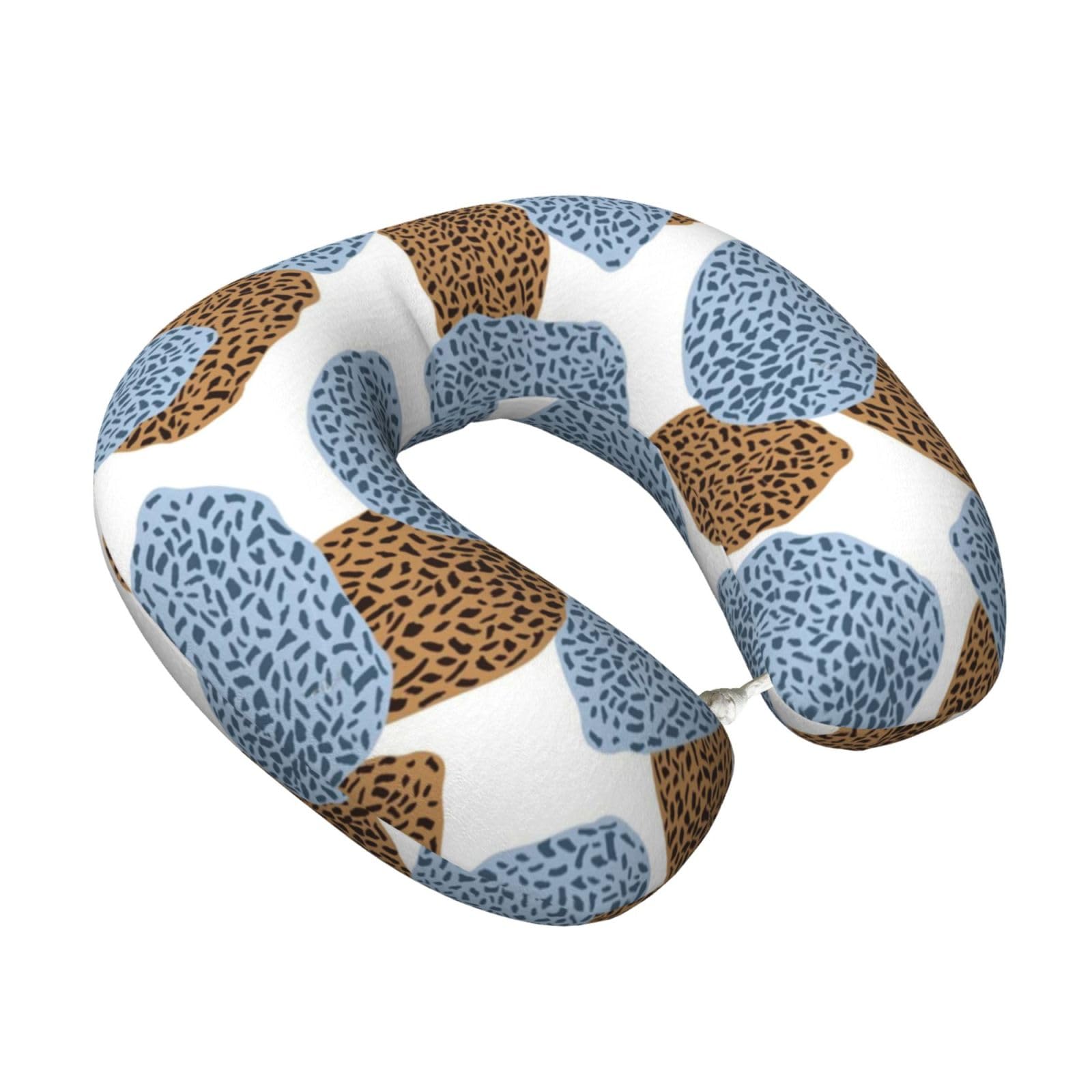 LKYMOH Best And Modern Leopard Skin Summary, Travel Neck Pillow U-Shaped Memory Neck Support Soft Comfortable With Washable Cover For Airplane Car Traveling and Office