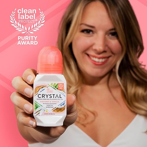 Miniatura 4 de Crystal Desodorant Essence Roll-On 2.25oz Coconut Vanilla (paquete de 3)